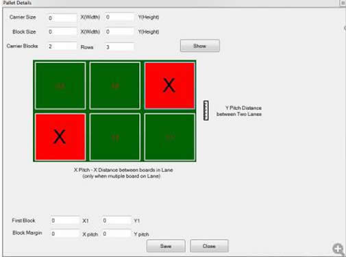 Pallet Details:It is the information about pallet，and it can choice which one working or not.