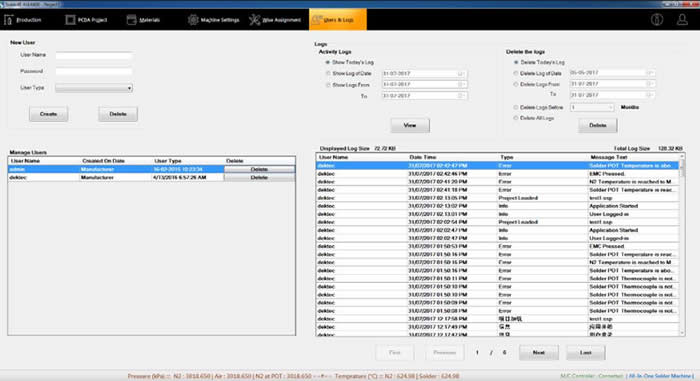 SLog function. Can set 3 level different users