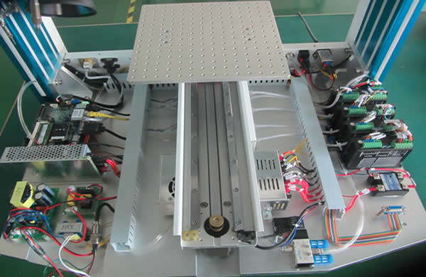  Motion system: 5 axis with X,Y,Z,R,and soldering wire feeding motion system are all controlled by one combined 5 axis motion control card with PC,