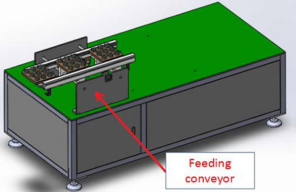 1. The feeding conveyor, soldering part and discharging conveyor are independent belt lines, running from left to right, and the widening range is 50-350mm.