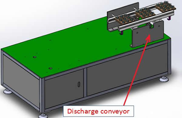 3. Discharge conveyor , running from left to right, and the widening range is 50-350mm.The discharge conveyor length is 700mm.
