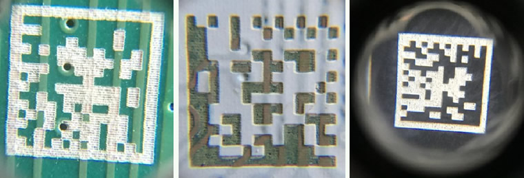 Mark Sample with CO2  laser head  (under 60times microscope)