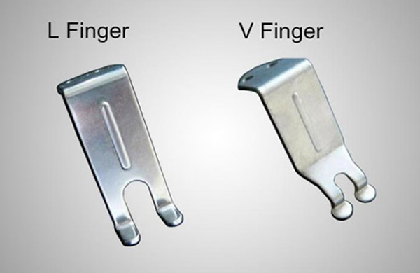 Option: V type Ti finger or V mixed with L finger.