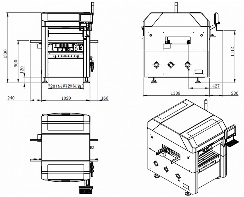 Intelligent Component Insertion System AI-400 Dimension