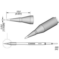 C245930 Conical Cartridge Ø 0.5